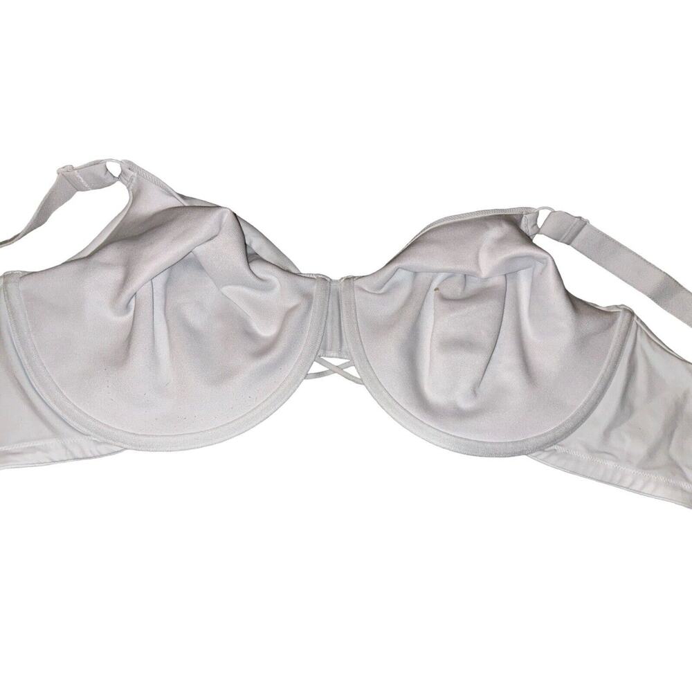Vanity Fair 76571 White Brilliance Back Smoothing Underwire Bra Sz 44DDD